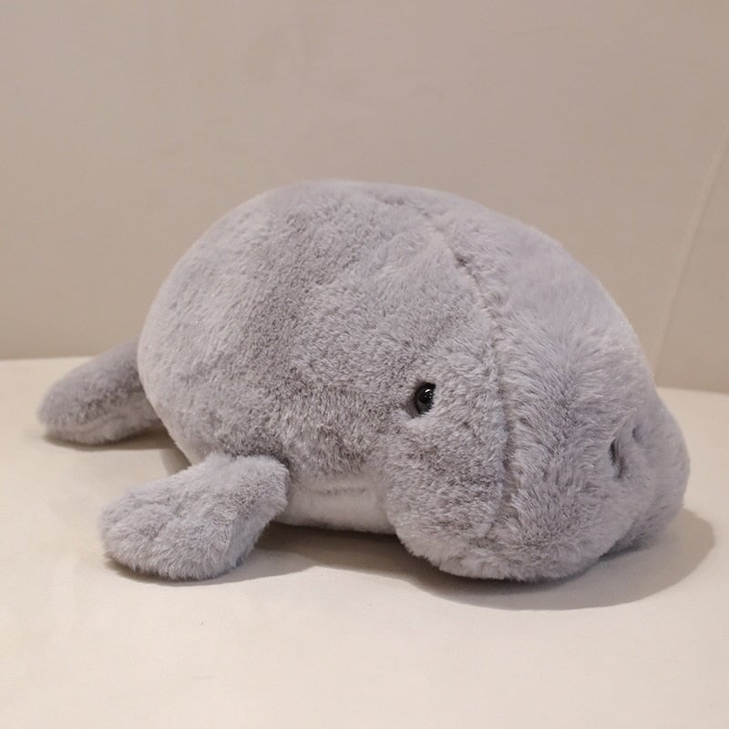 Kuschelweiches weißes Manati-Stofftier