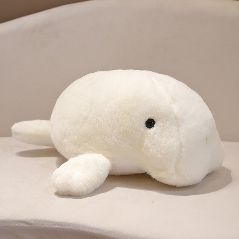 Kuschelweiches weißes Manati-Stofftier