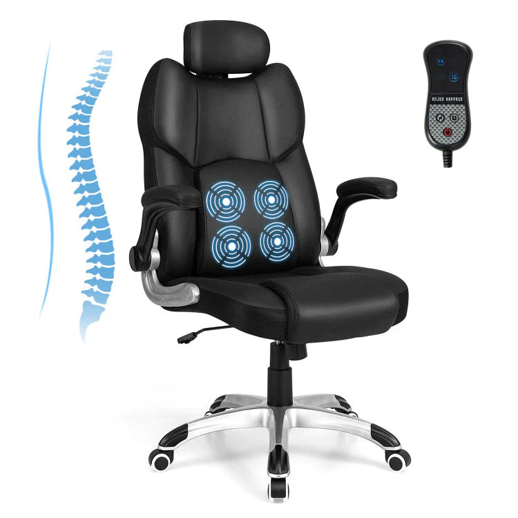 Ergonomic Massage Desk Chair With Adjustable Neck Support - Halri