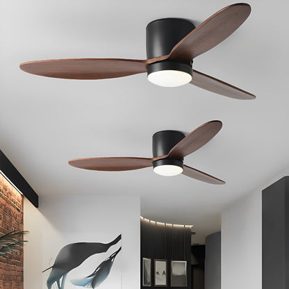 Quiet Energy Saving White Ceiling Fan with LED Light