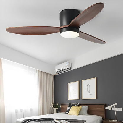 Quiet Energy Saving White Ceiling Fan with LED Light