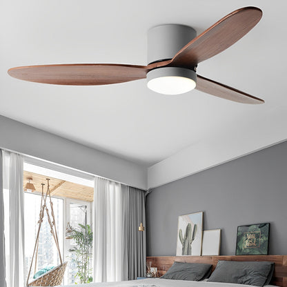 Quiet Energy Saving White Ceiling Fan with LED Light
