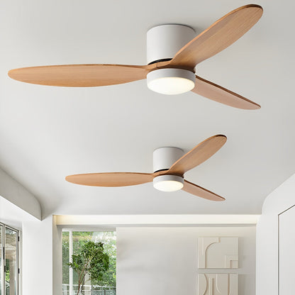 Quiet Energy Saving White Ceiling Fan with LED Light