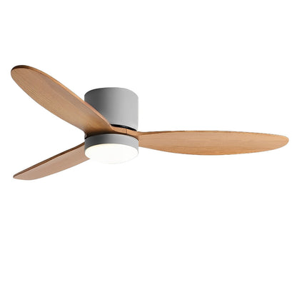 Quiet Energy Saving White Ceiling Fan with LED Light