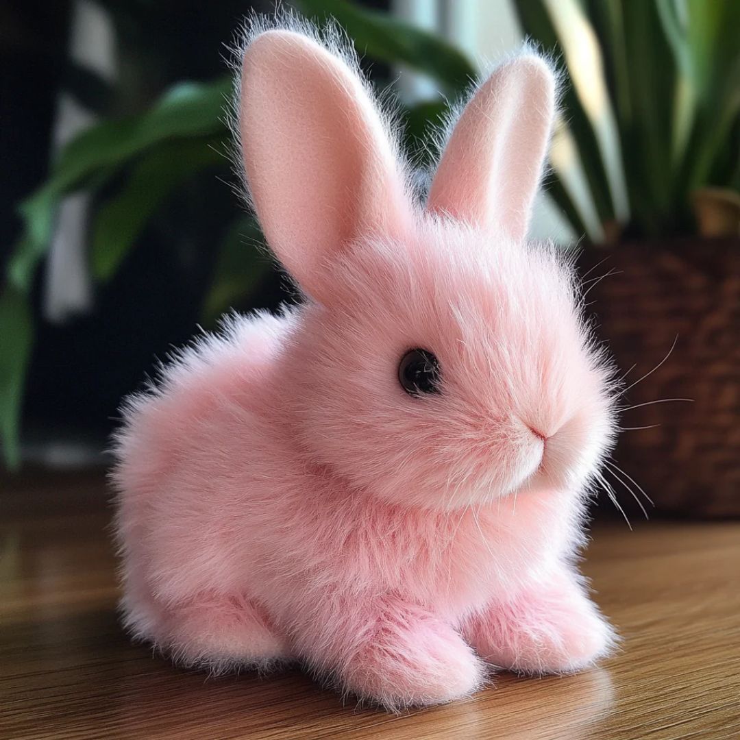 Cuddly Rabbit Stuffed Animal with Fluffy Fur - Halri