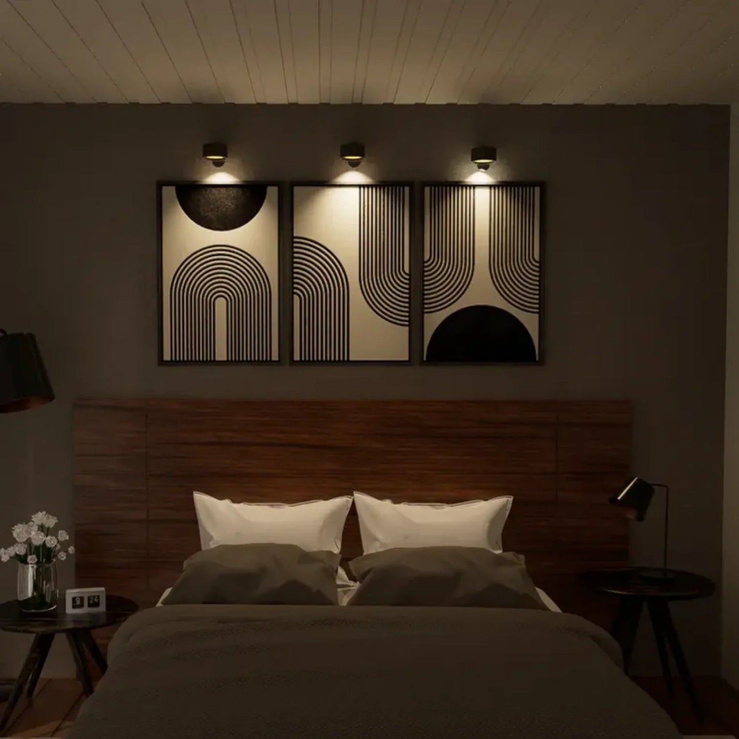 Rechargeable Magnetic Wall Light with Touch Remote and USB Charging