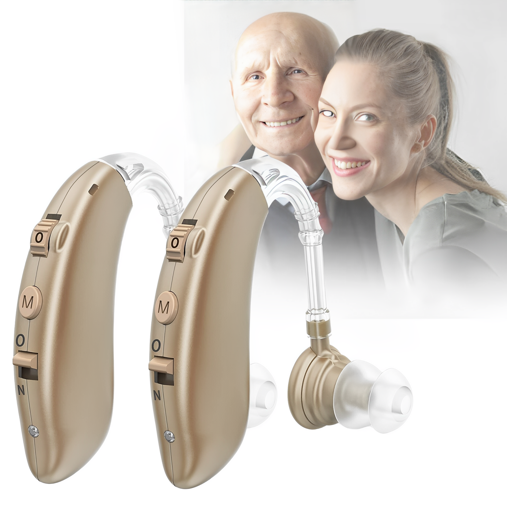Wireless Rechargeable Ear Hearing Aids With Noise Canceling - Halri