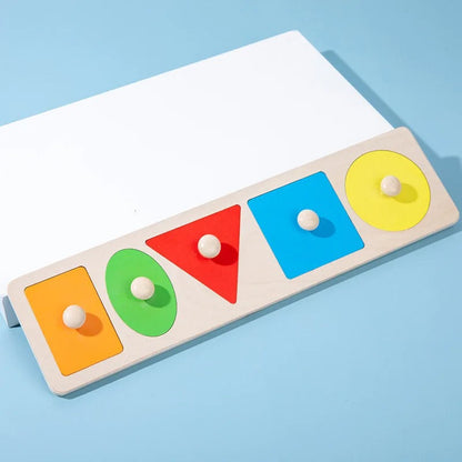 Educational Wood Shape Sorter Puzzle Toy Box