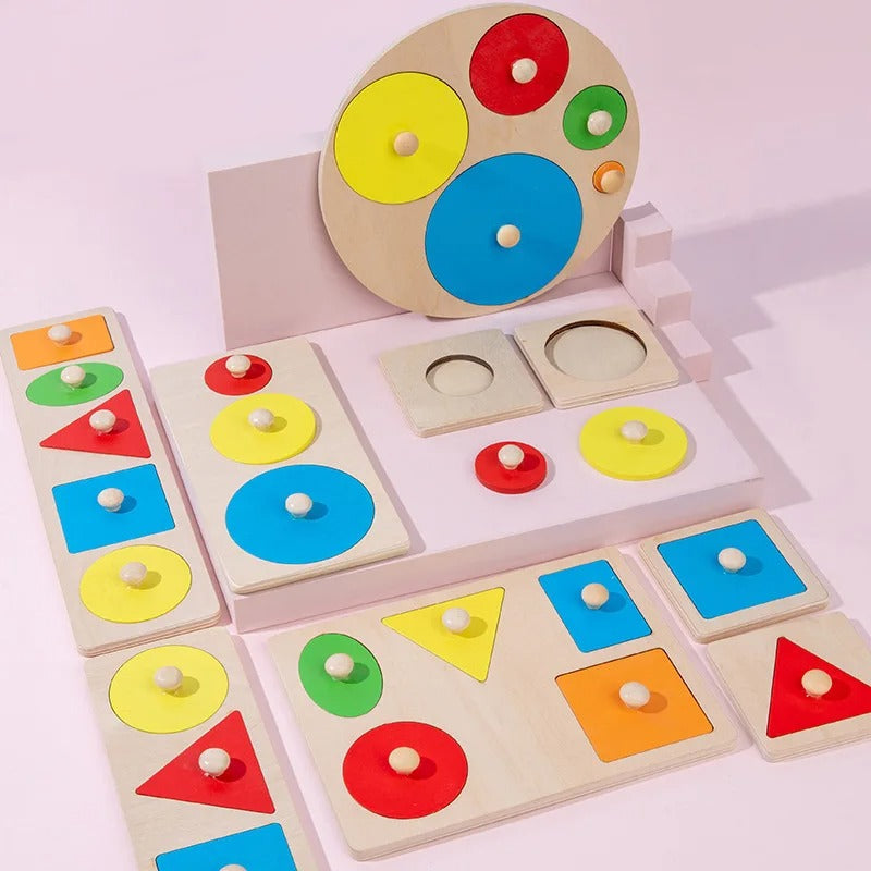 Educational Wood Shape Sorter Puzzle Toy Box - Halri