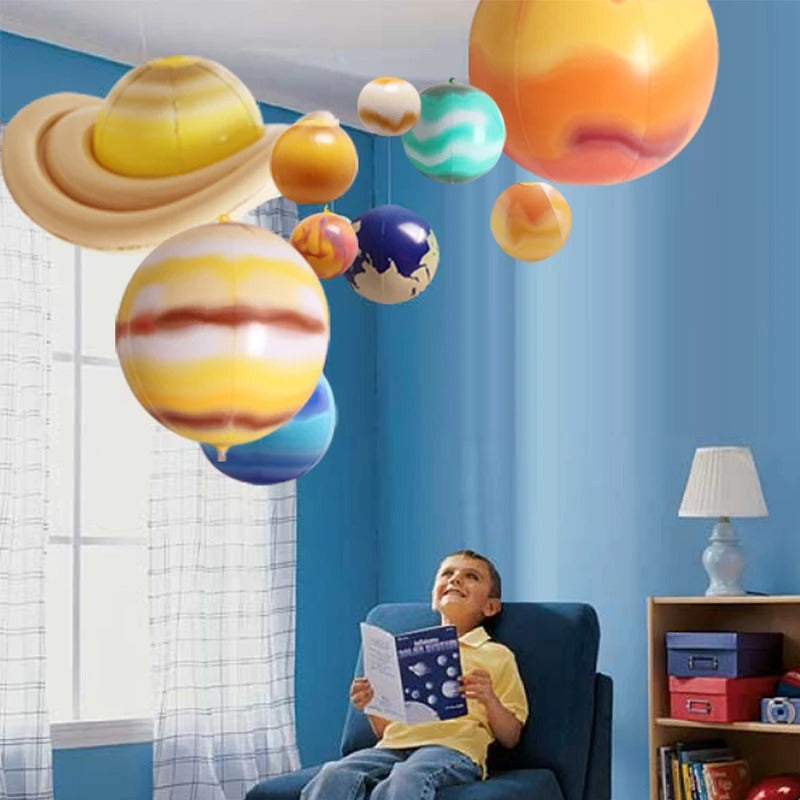 Colorful Kids Planet Learning Playset with Inflatable Figures - Halri
