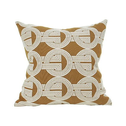 Plüschweicher, wendbarer Kissenbezug mit geometrischem Muster