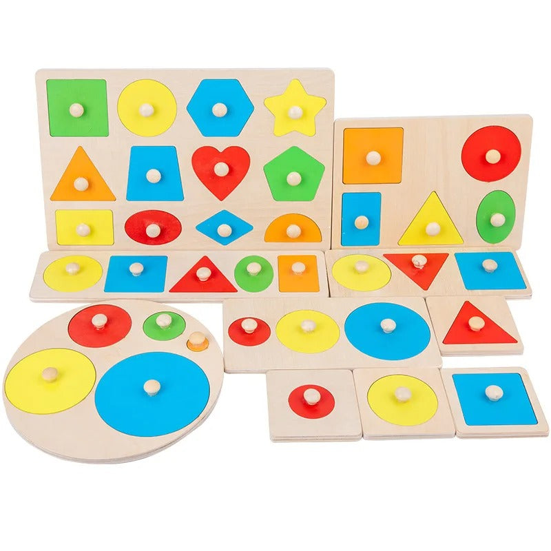Educational Wood Shape Sorter Puzzle Toy Box