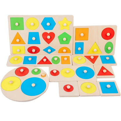 Educational Wood Shape Sorter Puzzle Toy Box