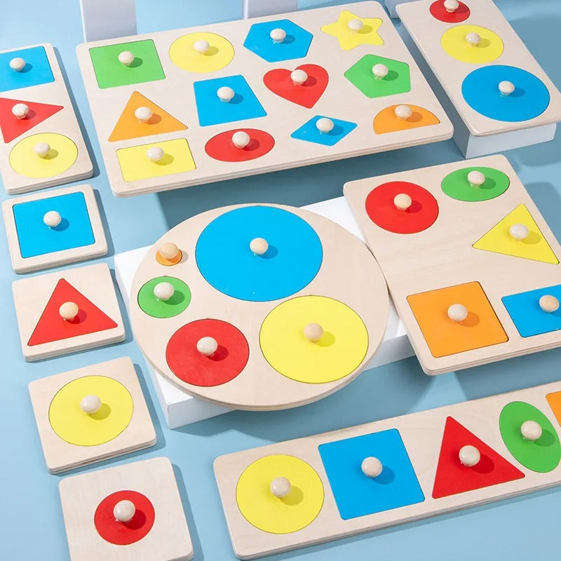 Educational Wood Shape Sorter Puzzle Toy Box