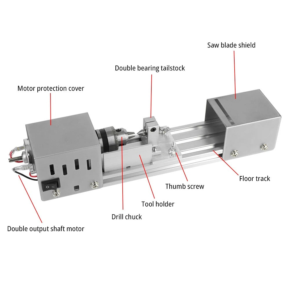 Compact Versatile Wood Lathe for DIY Projects