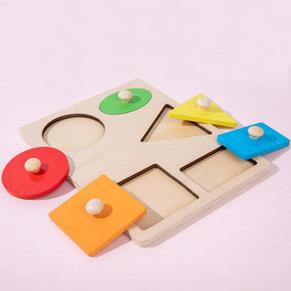 Educational Wood Shape Sorter Puzzle Toy Box