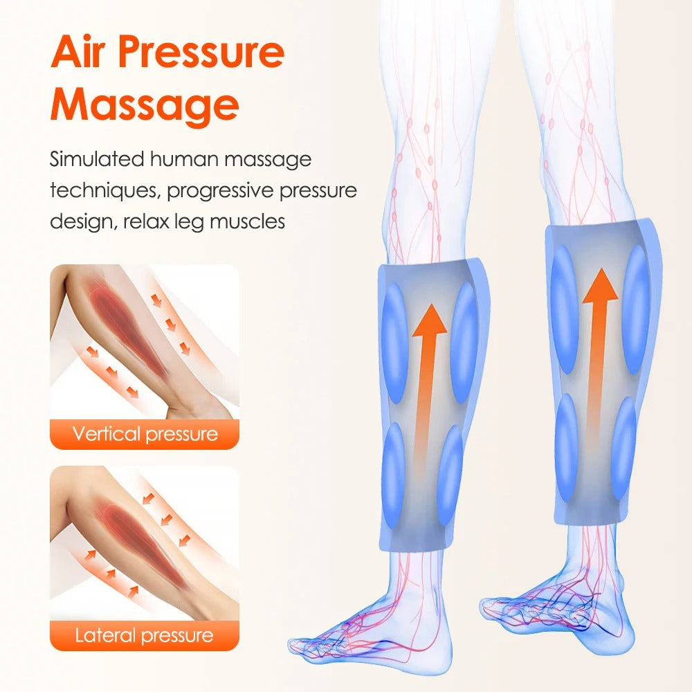 Full Body Relaxing Heat Vibration Leg Massager