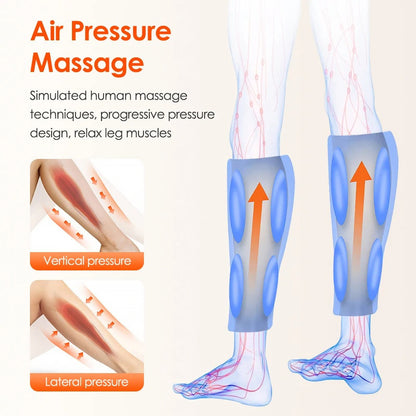 Full Body Relaxing Heat Vibration Leg Massager