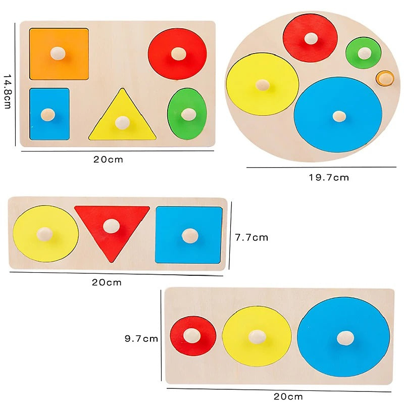 Educational Wood Shape Sorter Puzzle Toy Box