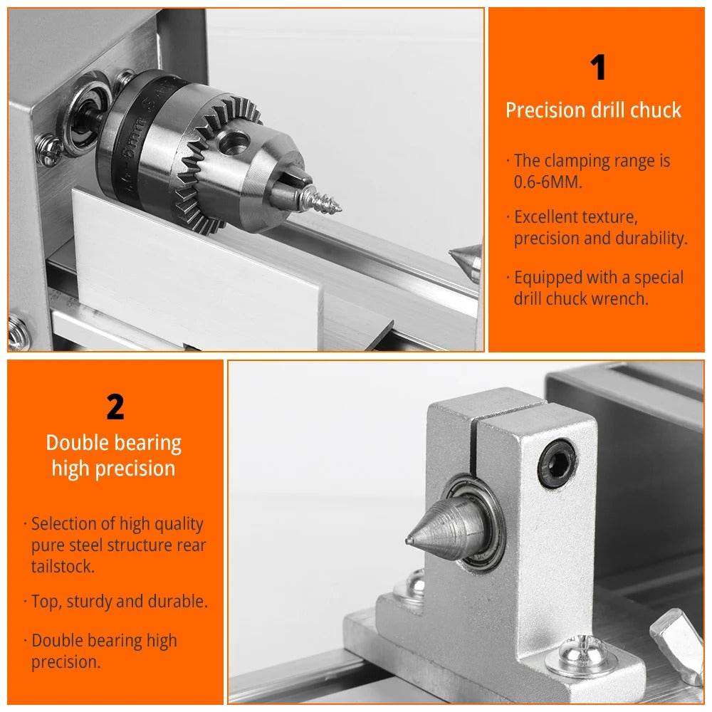 Compact Versatile Wood Lathe for DIY Projects