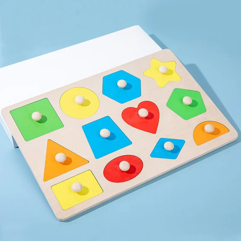 Educational Wood Shape Sorter Puzzle Toy Box
