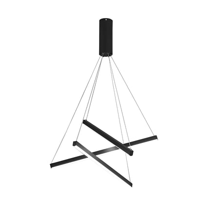 Sleek Simple Dimmable LED Chrome Pendant Light with Remote