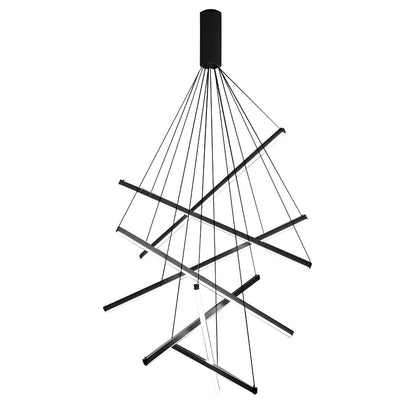 Sleek Simple Dimmable LED Chrome Pendant Light with Remote
