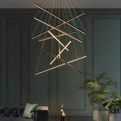 Sleek Simple Dimmable LED Chrome Pendant Light with Remote