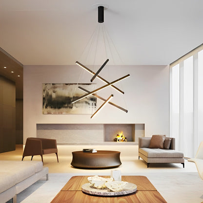 Sleek Simple Dimmable LED Chrome Pendant Light with Remote