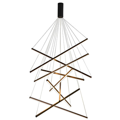 Sleek Simple Dimmable LED Chrome Pendant Light with Remote