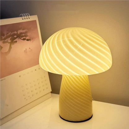 Colorful Glass Funnel Table Lamp Contemporary LED Light - Halri