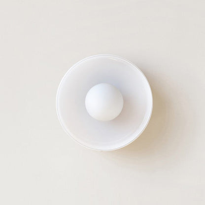 Morandi Glass Disc Orb Wall Light for Modern Interiors