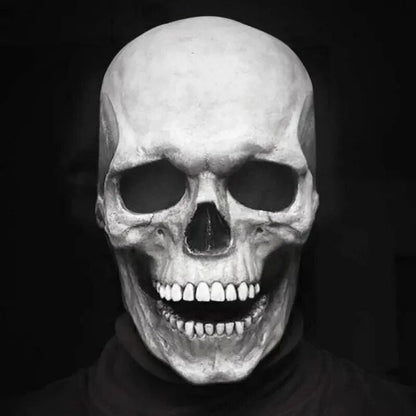Realistic Skull Mask with Moving Jaw Halloween Costume