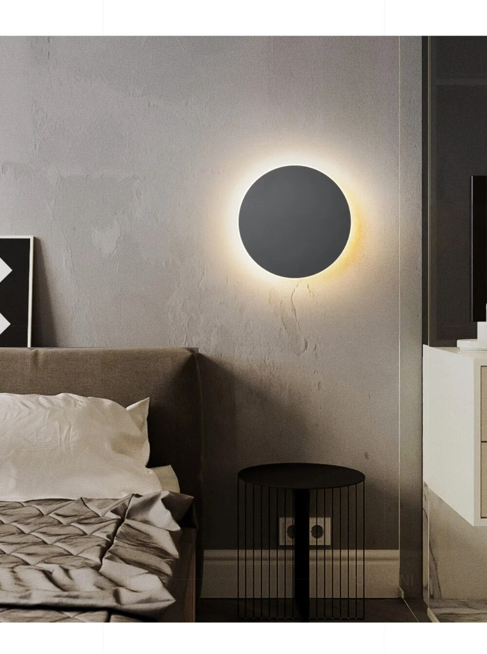Runde moderne LED-Wandleuchte 