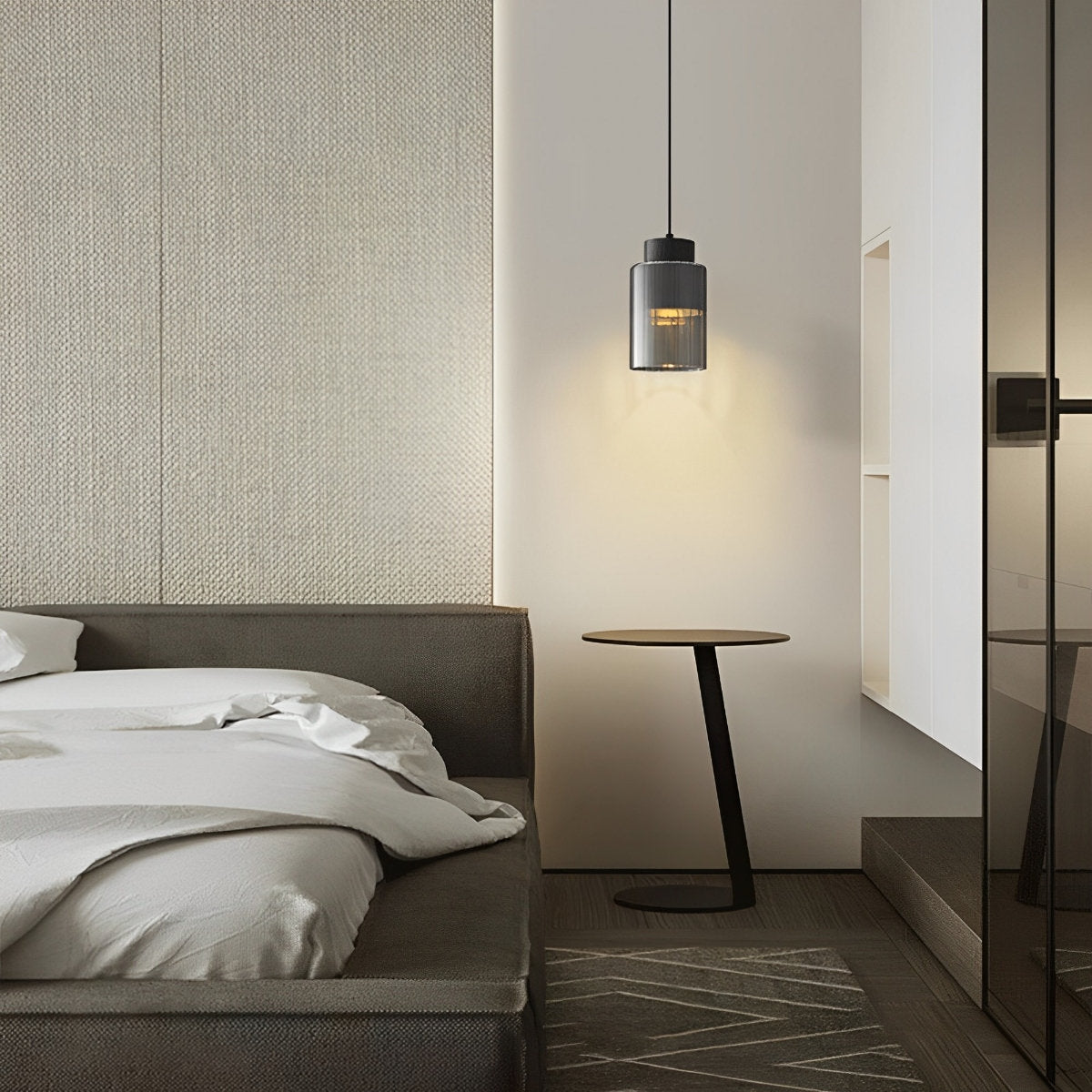 Elegant Simple Crystal Drop Bedside Table Lamp