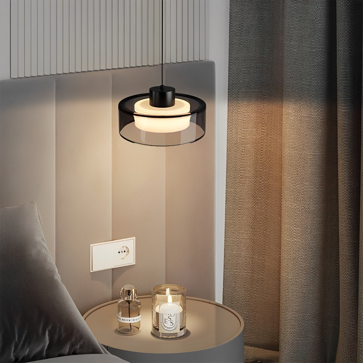 Elegant Simple Crystal Drop Bedside Table Lamp - Halri