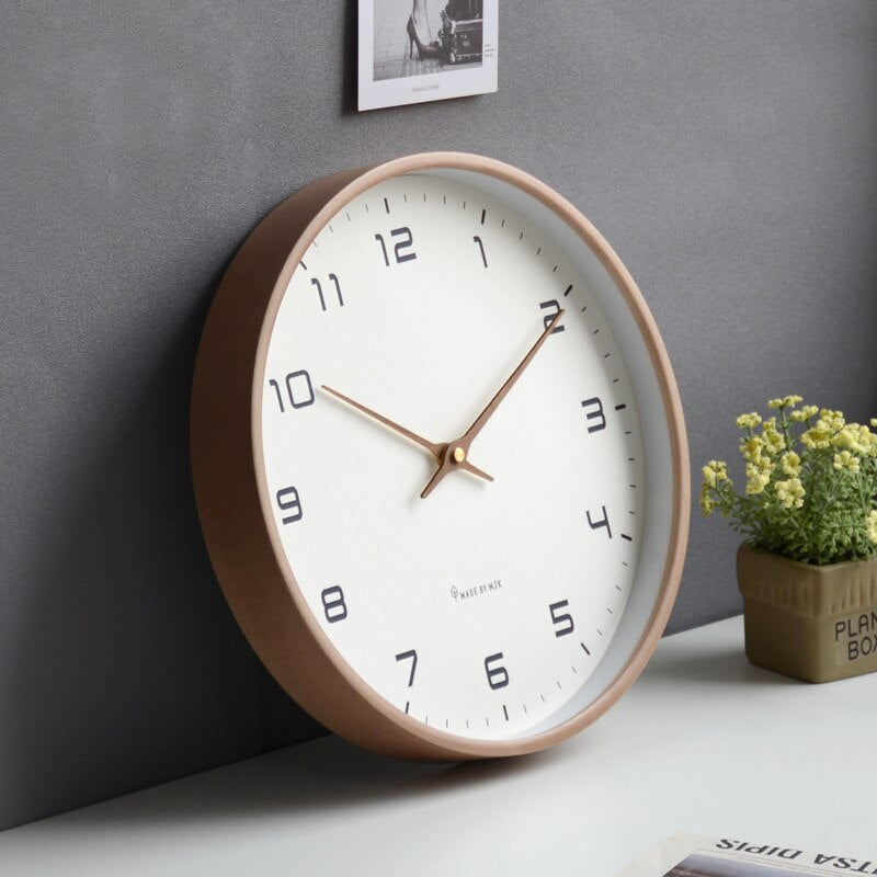 Quiet Wooden Wall Clock with Modern Nordic Style - Halri