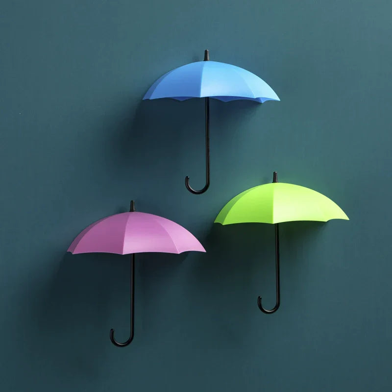 Niedliche Regenschirm-Wandhalterung – bohrfreier Schlüsselhalter