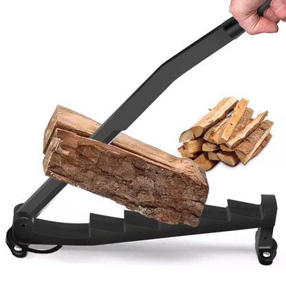 Compact Manual Log Splitter - Wall Mount Firewood Cutter - Halri
