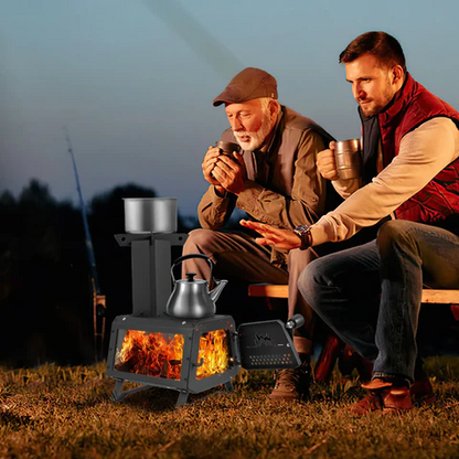 Compact Outdoor Campfire Cooking Stove Heater