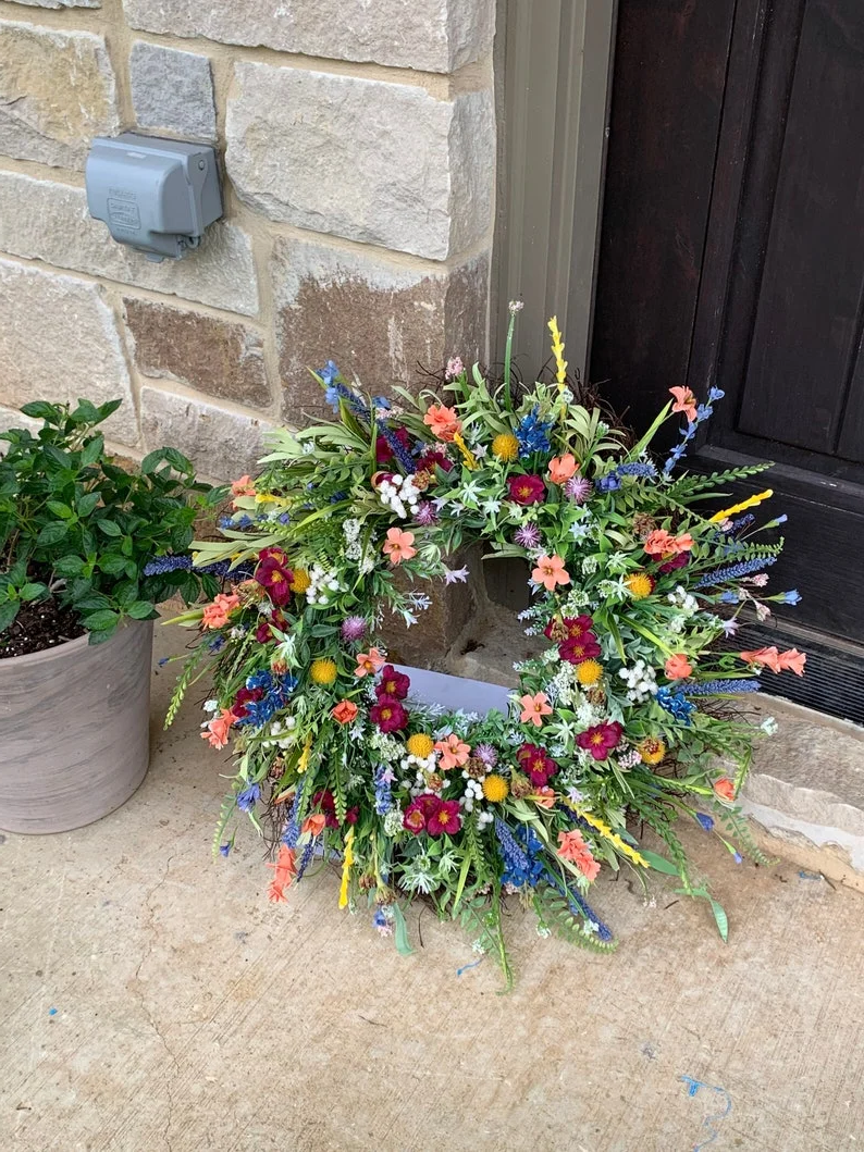 Colorful Floral Home Wreath