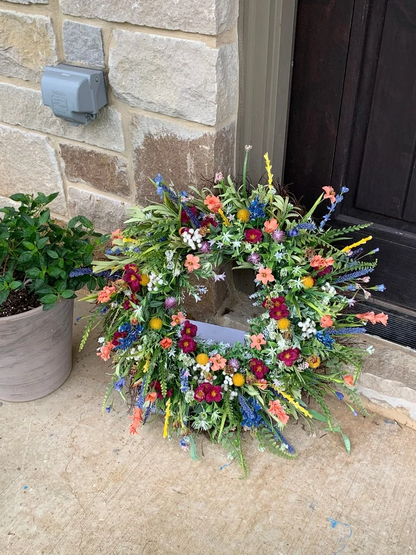 Colorful Floral Home Wreath