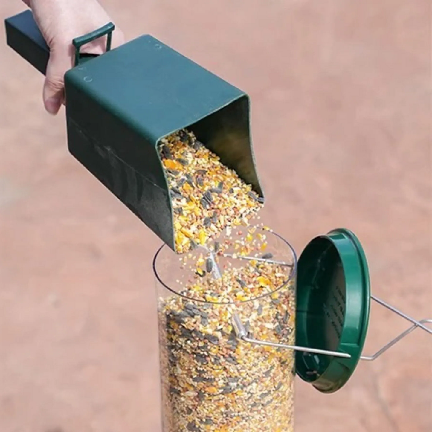 Wild Bird Feeder with Squirrel Guard and Spin Tray