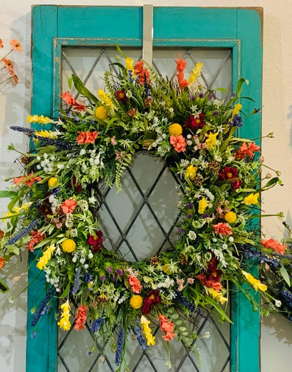 Colorful Floral Home Wreath