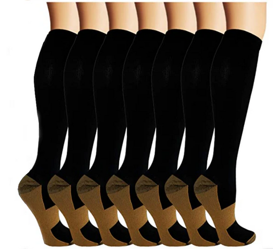 Athletic Support Socks 7 Pack for Men and Women - Halri