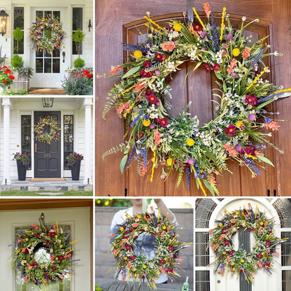 Colorful Floral Home Wreath