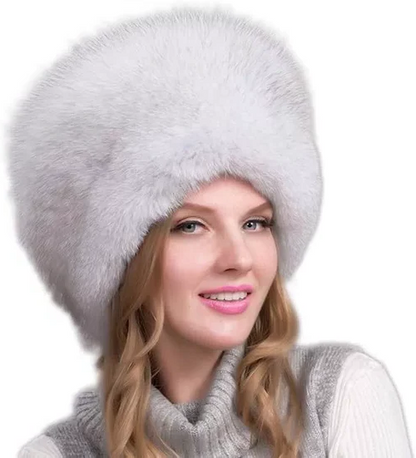 Luxurious Real Fur Winter Hat for Women with Earmuffs