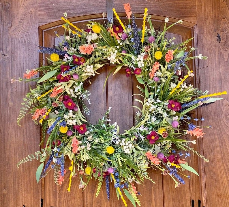 Colorful Floral Home Wreath - Halri