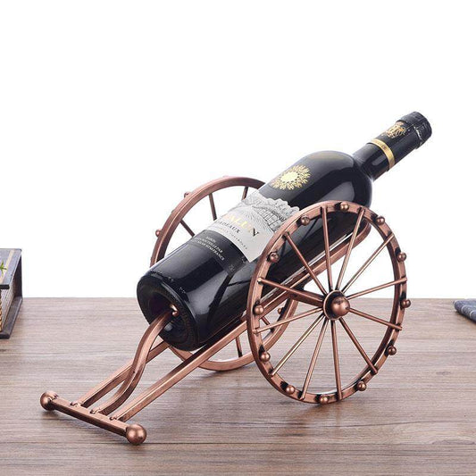 Vintage Gun Metal Wine Bottle Display - Halri
