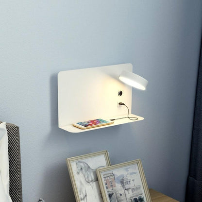 Helle LED-Wandleuchte fürs Schlafzimmer mit USB-Anschluss
